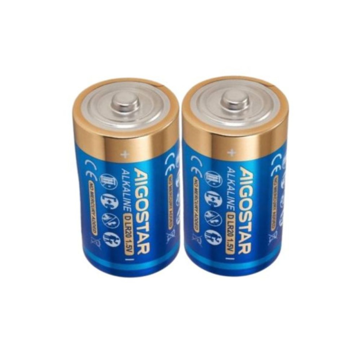 Αλκαλικές Μπαταρίες Aigostar LR20 D 1.5V – Σετ 2 Τεμαχίων