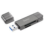 Αναγνώστης Καρτών Card Reader USB-A and Type-C 3.0 Hoco HB39 Ανθρακί - Image 2