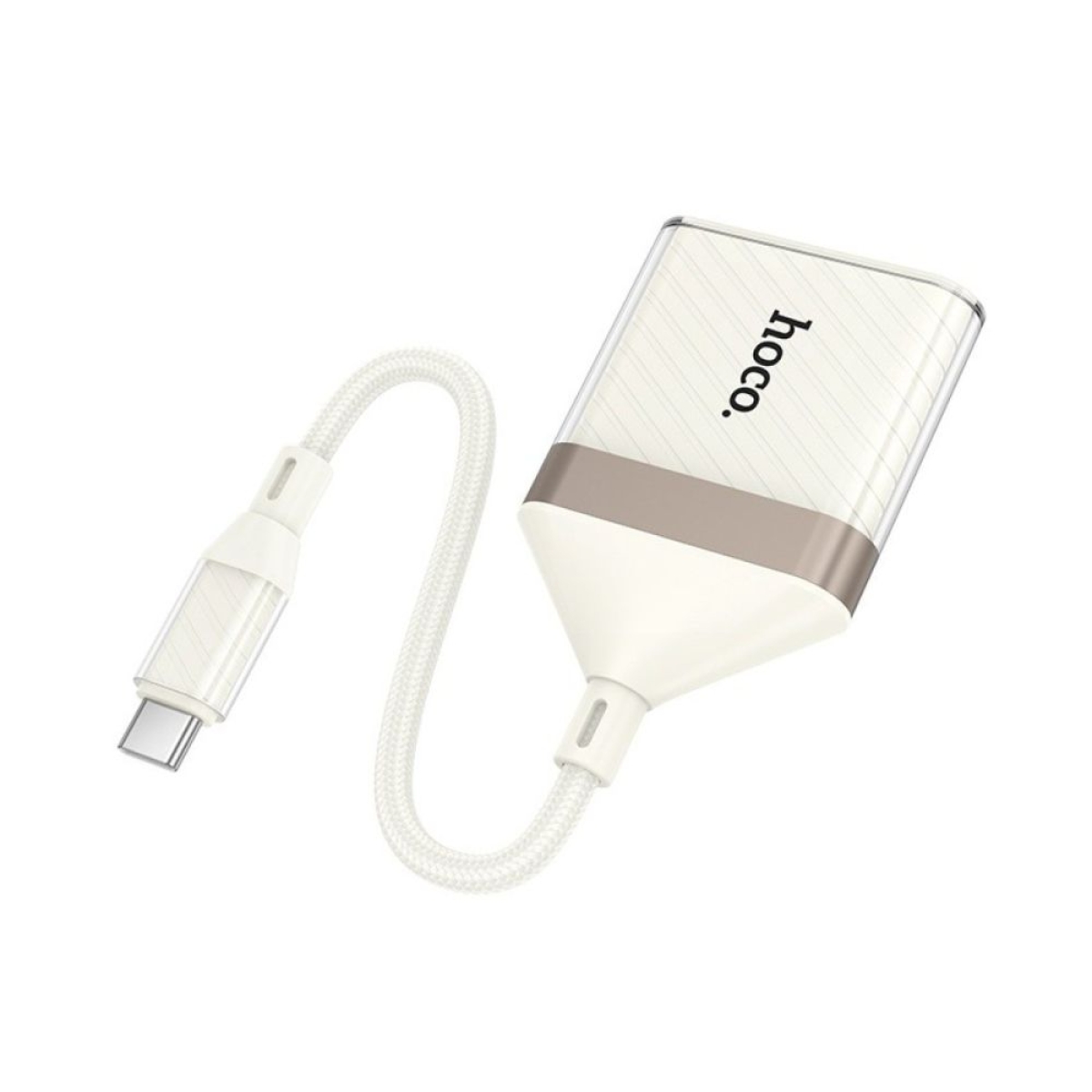 Αναγνώστης Καρτών Type-C για SD/microSD Hoco UA40A – Λευκό