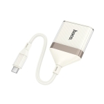Αναγνώστης Καρτών Type-C για SD/microSD Hoco UA40A – Λευκό