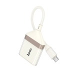 Αναγνώστης Καρτών Type-C για SD/microSD Hoco UA40A – Λευκό