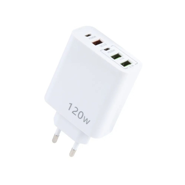 Αντάπτορας Φόρτισης Fast Charging με 2 Θύρες Type-C και 3 USB 120W AR-PD02 Λευκό
