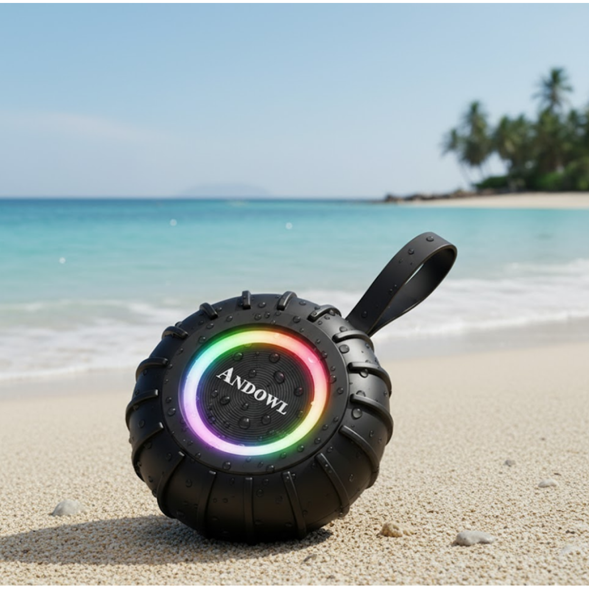 Ασύρματο Ηχείο Bluetooth με RGB Φωτισμό IPX6 Andowl Q-YX26 Μαύρο - Image 2