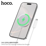 Ασύρματος Φορτιστής MagSafe Qi2 15W Hoco CW63 με Καλώδιο – Λευκό