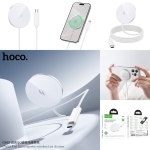 Ασύρματος Φορτιστής MagSafe Qi2 15W Hoco CW63 με Καλώδιο – Λευκό