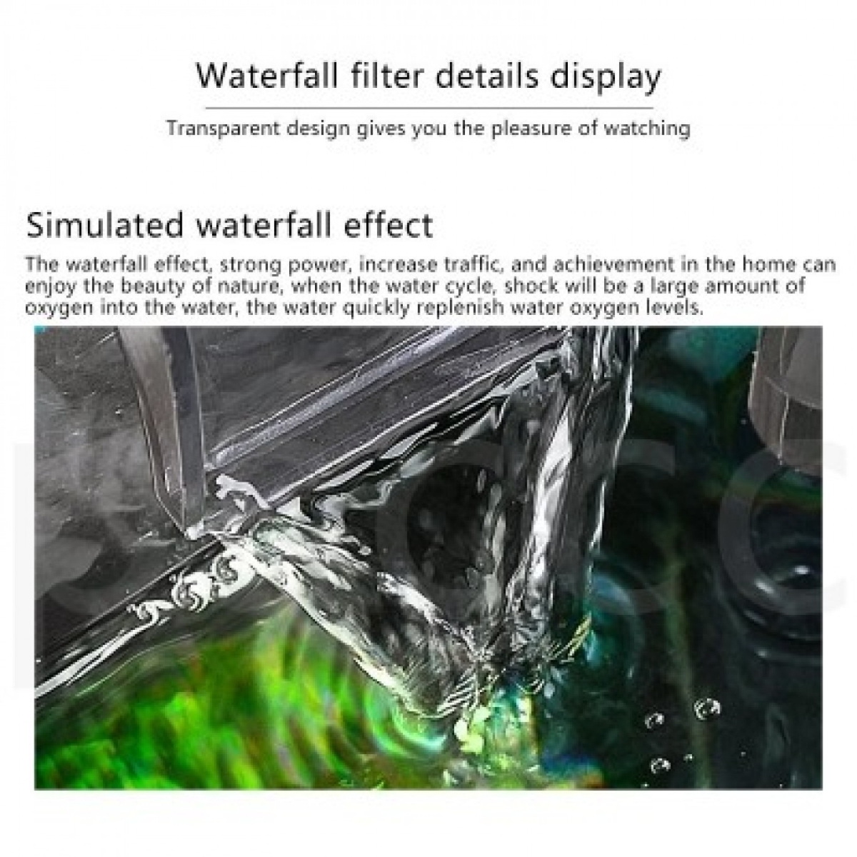 Αθόρυβο Εξωτερικό Κρεμαστό Φίλτρο Ενυδρείου 2 σε 1 με Απόδοση 250lt/h JENECA XP-05