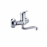 Μπαταρία Τοίχου Μπανιέρας Ασημί SDS-26654