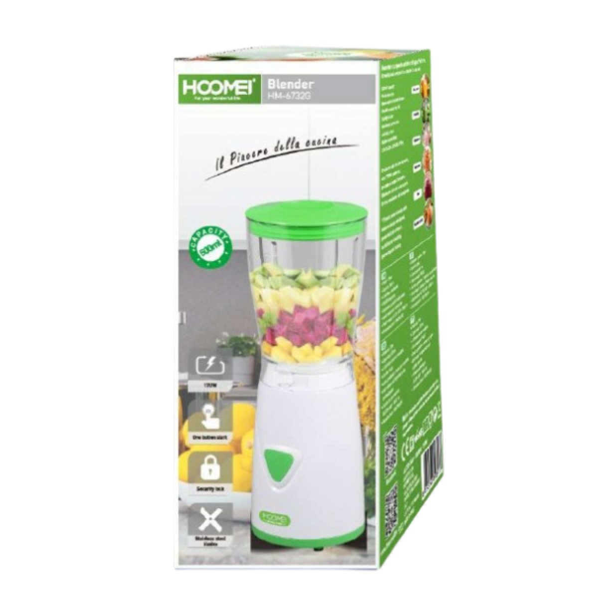 Μπλέντερ με Κανάτα 0.5lt 170W Hoomei HM-6732G