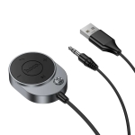 Bluetooth Receiver Hoco E150 με Καλώδιο AUX 3.5mm για Αυτοκίνητο – Γκρι