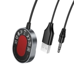 Bluetooth Receiver Hoco E150 με Καλώδιο AUX 3.5mm για Αυτοκίνητο – Γκρι