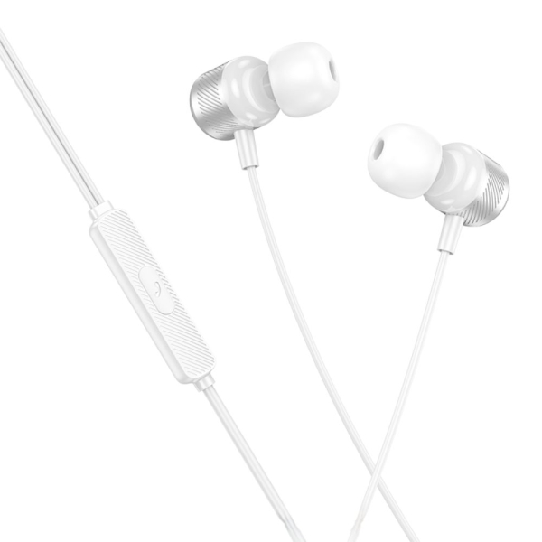 Borofone Bm93 In-ear Handsfree Ακουστικά με Βύσμα 3.5mm - Ασημί