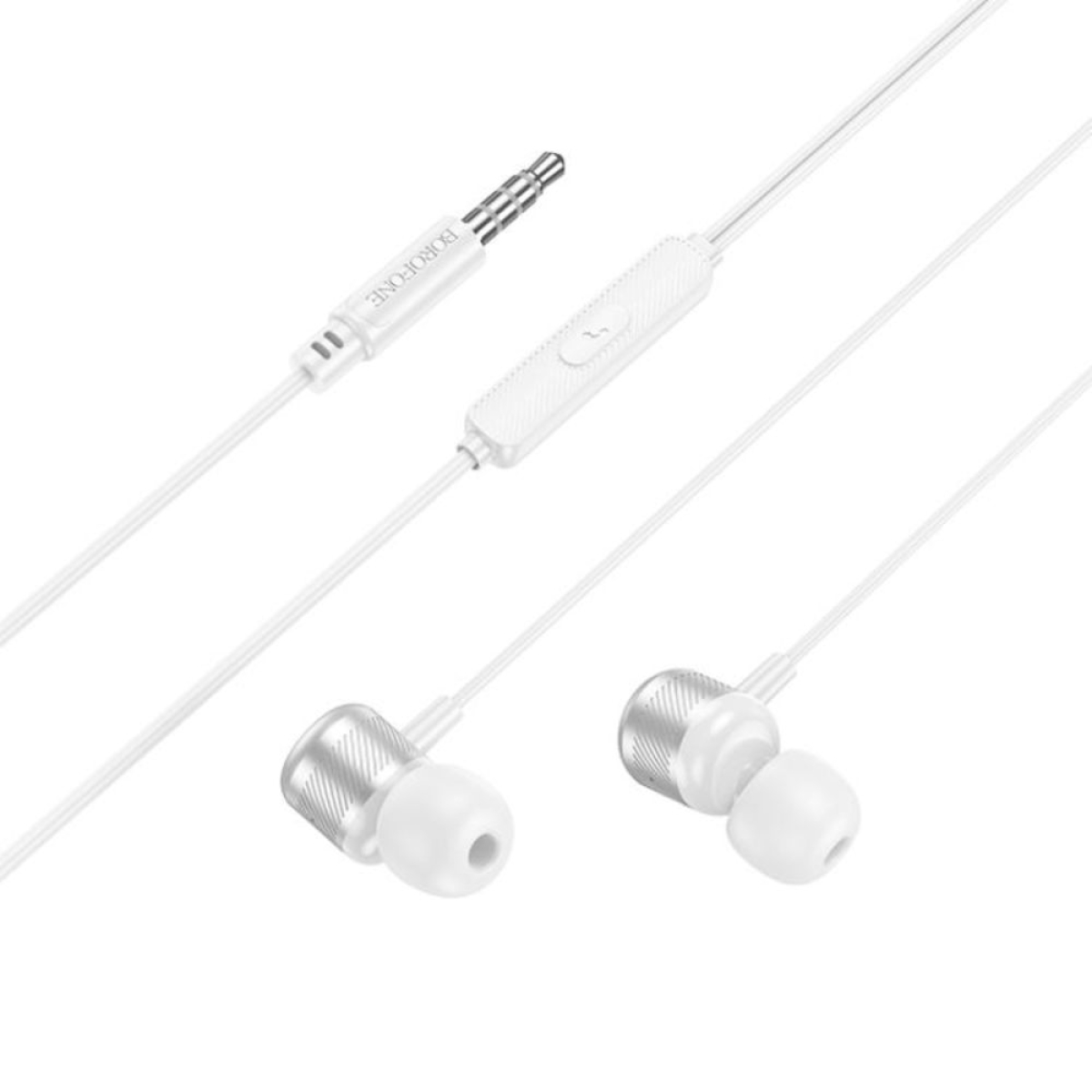 Borofone Bm93 In-ear Handsfree Ακουστικά με Βύσμα 3.5mm - Ασημί