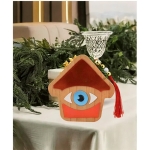 Χριστουγεννιάτικο Διακοσμητικό Ξύλινο Σπιτάκι Με Μάτι – 86715