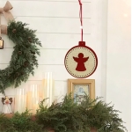 Χριστουγεννιάτικο Κρεμαστό Διακοσμητικό Αγγελάκι Στρογγυλό – 86737