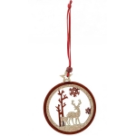 Χριστουγεννιάτικο Κρεμαστό Διακοσμητικό Με Τάρανδο Και Δέντρο 86736