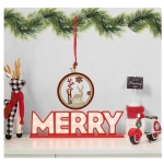 Χριστουγεννιάτικο Κρεμαστό Διακοσμητικό Με Τάρανδο Και Δέντρο 86736