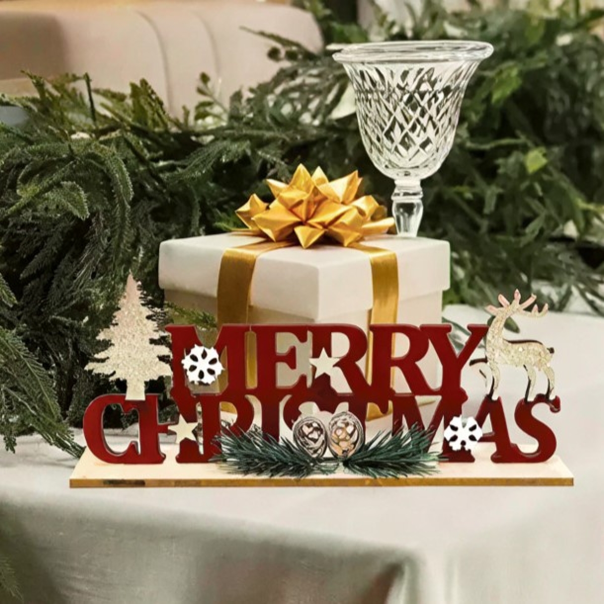 Χριστουγεννιάτικο Ξύλινο Διακοσμητικό “Merry Christmas” – 86741