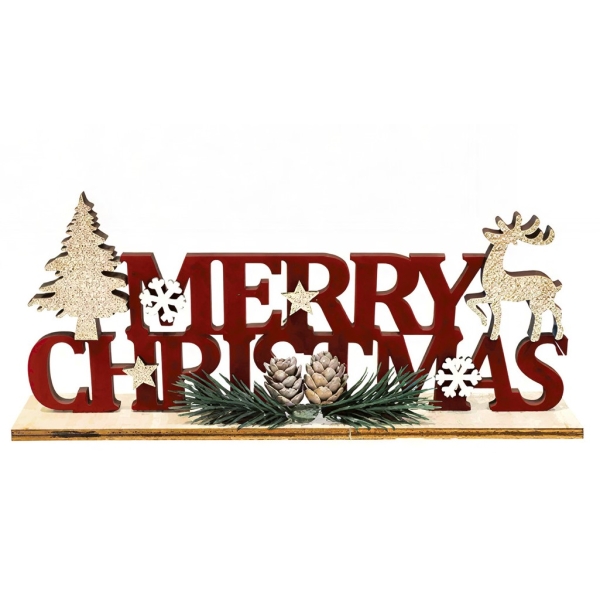 Χριστουγεννιάτικο Ξύλινο Διακοσμητικό “Merry Christmas” – 86741