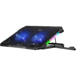 Cooling Pad για Laptop έως 15″ με 2 Ανεμιστήρες και Βάση Στήριξης Κινητού Μαύρο Arrango AC60909