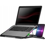 Cooling Pad για Laptop έως 15″ με 2 Ανεμιστήρες και Βάση Στήριξης Κινητού Μαύρο Arrango AC60909