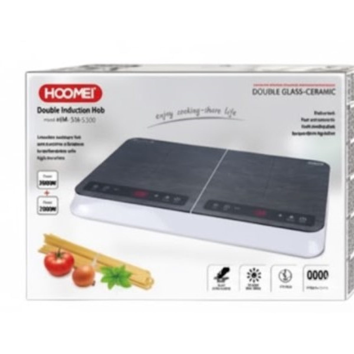 Διπλή Επαγωγική Εστία 3500W Hoomei HM-5387