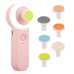 Επαναφορτιζόμενη Ηλεκτρική Βρεφική Λίμα Νυχιών με 6 Κεφαλές - Ροζ