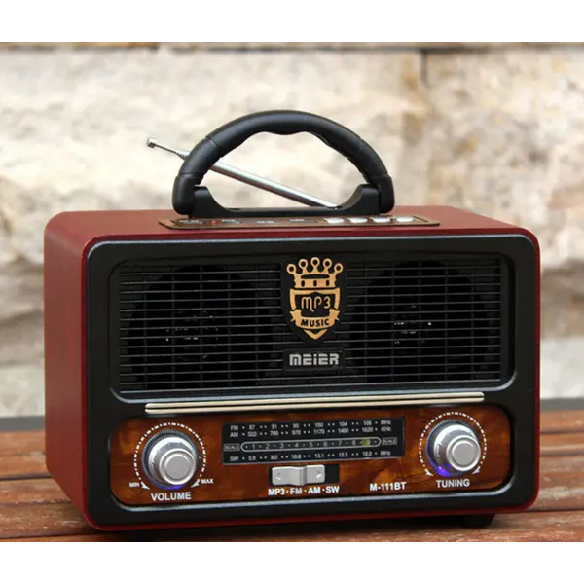 Επαναφορτιζόμενο Φορητό Ραδιόφωνο Bluetooth Wireless και MP3 Player CMiK MK-111BT - Image 4