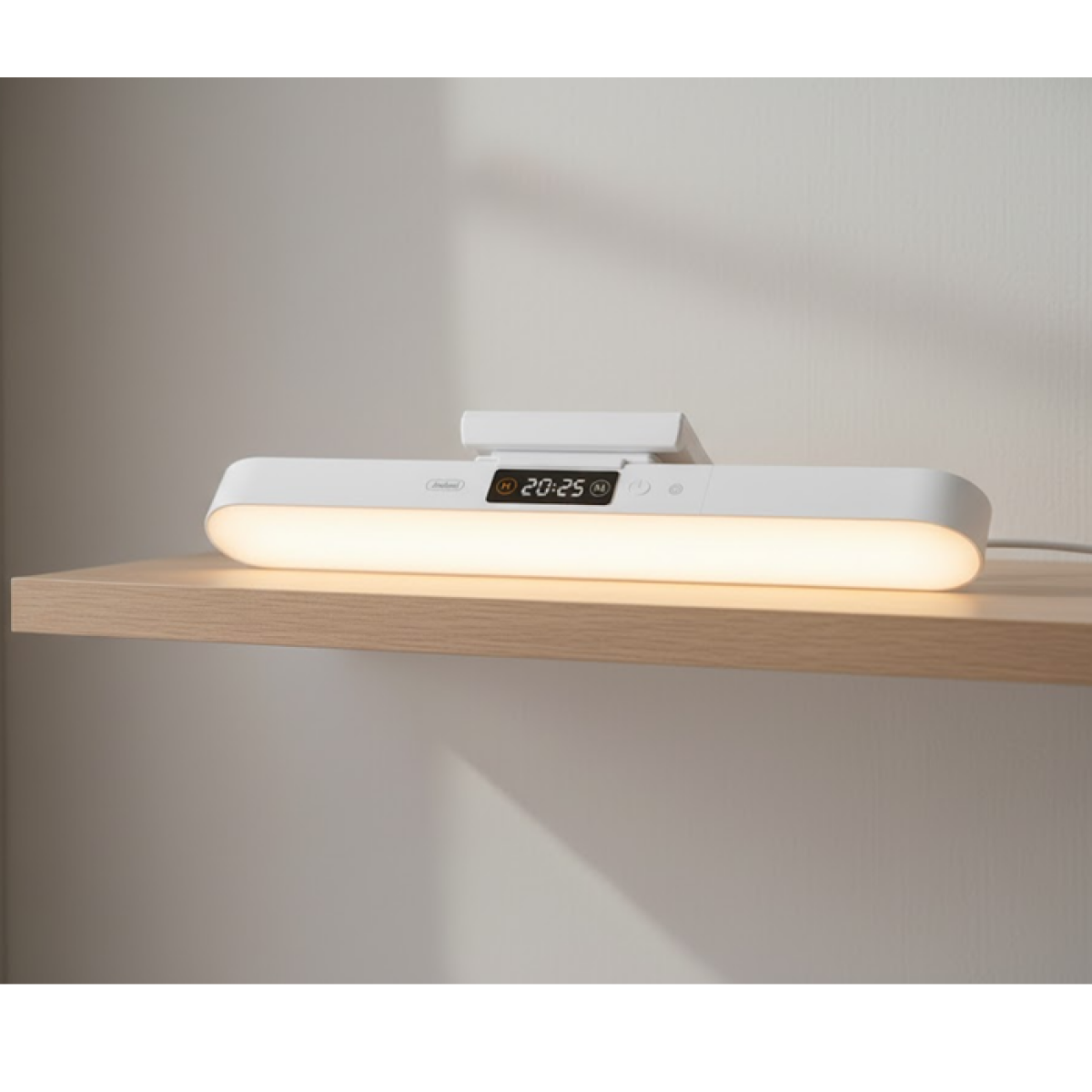 Επαναφορτιζόμενο Φωτιστικό LED με Ρολόι Andowl Q-LED186 Λευκό - Image 2