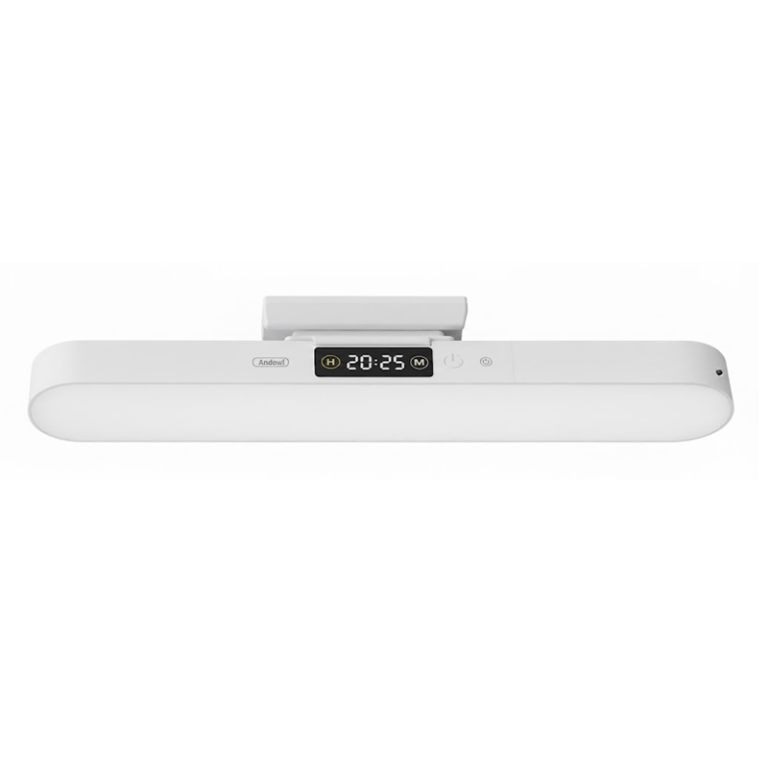 Επαναφορτιζόμενο Φωτιστικό LED με Ρολόι Andowl Q-LED186 Λευκό