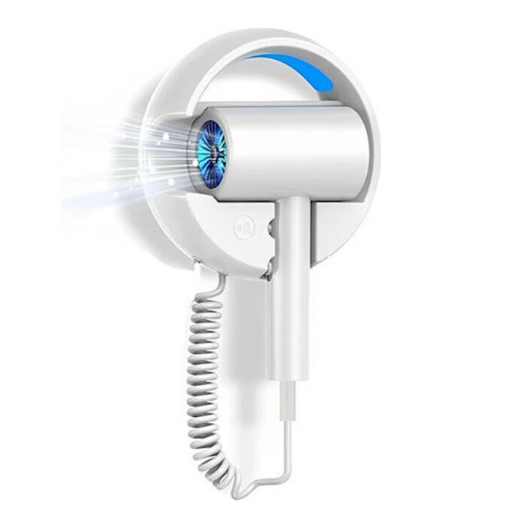Επιτοίχιο Πιστολάκι Μαλλιών με Βάση Στήριξης 1600W Λευκό