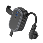 Επιτραπέζιος Φορτιστής με Type-C + 2 Θύρες USB και 1 Πρίζα – Καλώδιο 1.1 m 4000W Hoco NS6 Μαύρο - Image 2