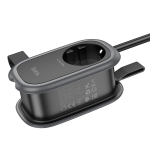 Επιτραπέζιος Φορτιστής με Type-C + 2 Θύρες USB και 1 Πρίζα – Καλώδιο 1.1 m 4000W Hoco NS6 Μαύρο - Image 3