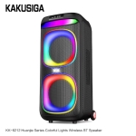 Φορητό Ηχείο Bluetooth 2x8'' 60W RGB με Ασύρματο Μικρόφωνο & Τηλεχειριστήριο KK-8212