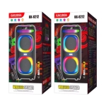 Φορητό Ηχείο Bluetooth 2x8'' 60W RGB με Ασύρματο Μικρόφωνο & Τηλεχειριστήριο KK-8212