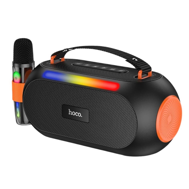 Φορητό Karaoke Bluetooth Ηχείο Hoco DS64 30W RGB με Ασύρματο Μικρόφωνο