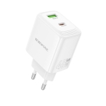 Φορτιστής 45W με Θύρες USB-C & USB-A, Χωρίς Καλώδιο, Λευκός – Borofone BN30