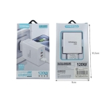 Φορτιστής Κινητού Treqa Χωρίς Καλώδιο με 2 Θύρες USB-A & Θύρα USB-C 120W Λευκός CH-652