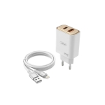 Φορτιστής με 2 Θύρες Type-C & USB 35W και Καλώδιο USB to Lightning Andowl Q-CD45 Λευκό