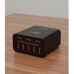 Φορτιστής Πρίζας με 8 Θύρες USB 48W Andowl X82 Μαύρο - Image 2