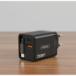 Φορτιστής Πρίζας με Θύρα USB & Type-C 75W Andowl Q-CD09 Μαύρο - Image 2