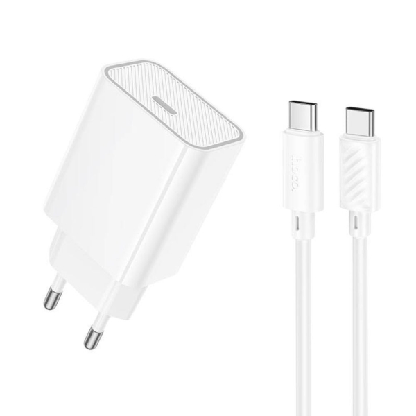 Φορτιστής Ταξιδίου Γρήγορης Φόρτισης USB-C & Καλώδιο Type-C 20W, HOCO C143A