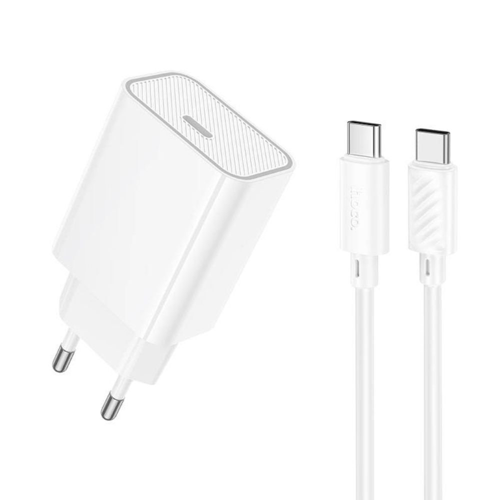 Φορτιστής Ταξιδίου Γρήγορης Φόρτισης USB-C & Καλώδιο Type-C 20W, HOCO C143A