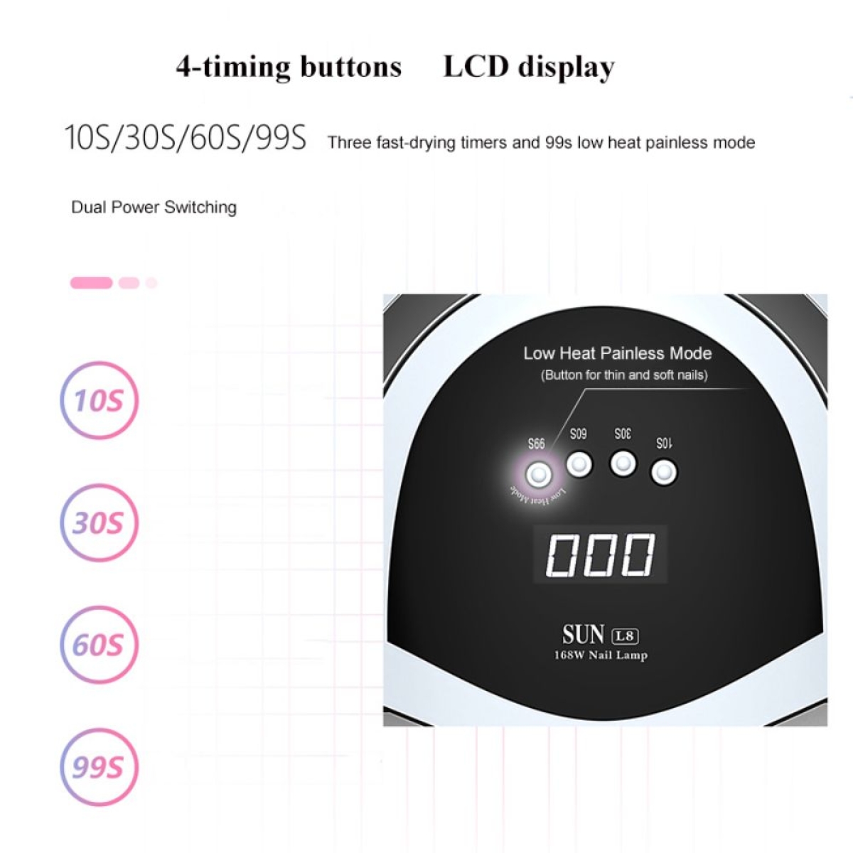 Φουρνάκι Νυχίων Sun L8 UV / LED 168W