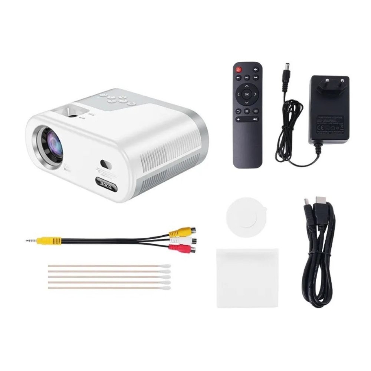 Hoco DT2 Projector HD με Wi-Fi Λευκός
