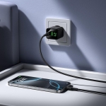 Hoco Φορτιστής με Θύρες USB-C, USB-A Χωρίς Καλώδιο 30W Μαύρος CS84A