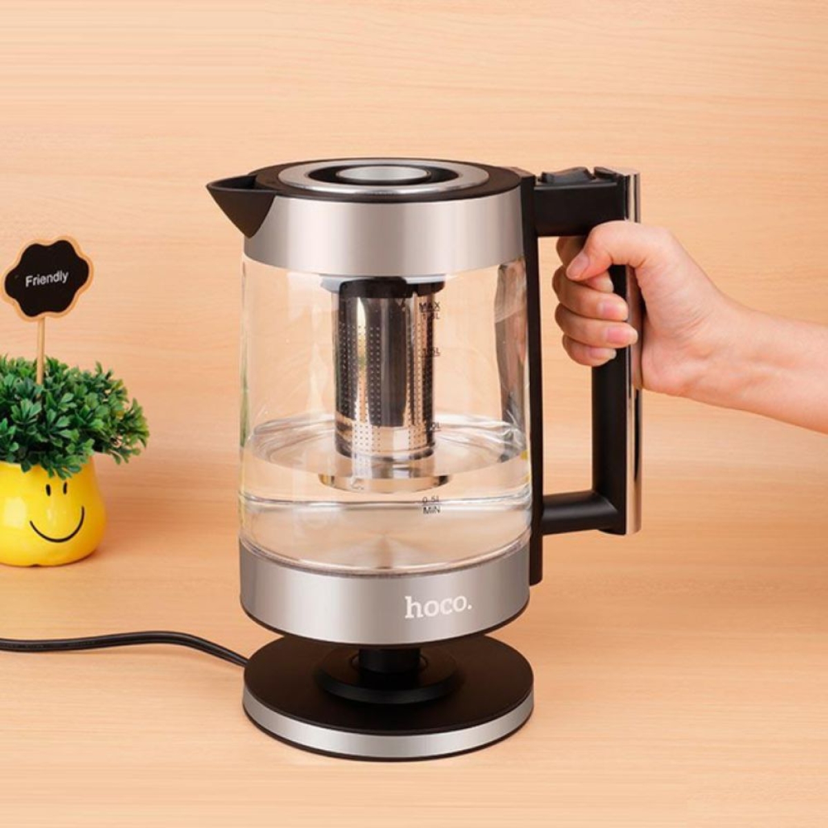 Hoco HA01A Βραστήρας 1.8lt 1000W Γκρι