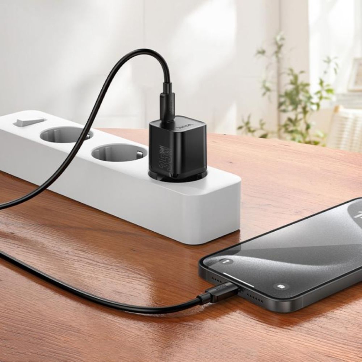 Hoco N66 35W Φορτιστής με Θύρα USB-C PD+QC 3.0 Λευκό