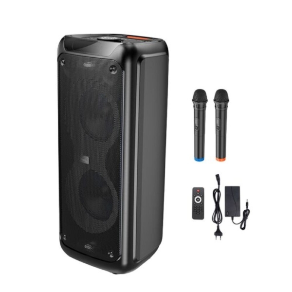 Ηχείο Καραόκε Bluetooth 80W με Διπλά Ηχεία 10” & RGB Φωτισμό Hoco DS58 – Μαύρο