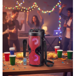 Ηχείο Karaoke με Ενσύρματo Μικρόφωνο και Εφέ Φωτισμού CMiK MK-8895 Κόκκινο - Image 3