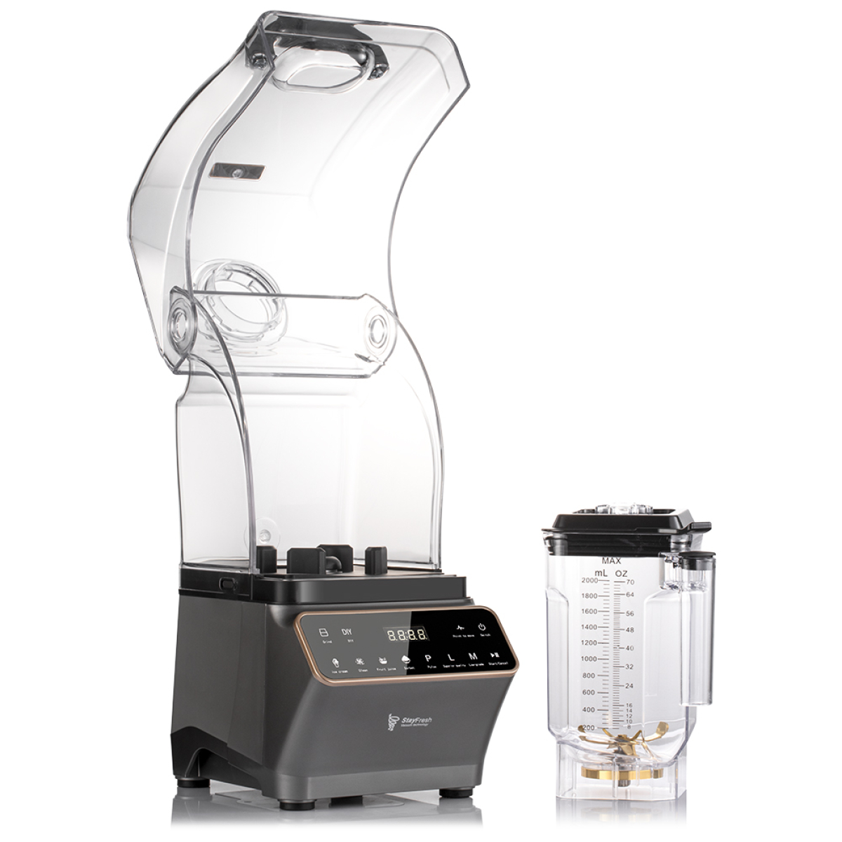 Ηλεκτρικό Μπλέντερ 2L 1200W Ανοξείδωτο Raf R.2941 - Image 3